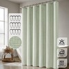 ANRODUO Extra Long Fabric Shower Curtain, 108 Inch Long Linen