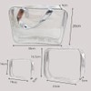 Acrylic Clear Toiletry Bag,3 Pack Clear Travel Cosmetic Bags,Clear Plastic