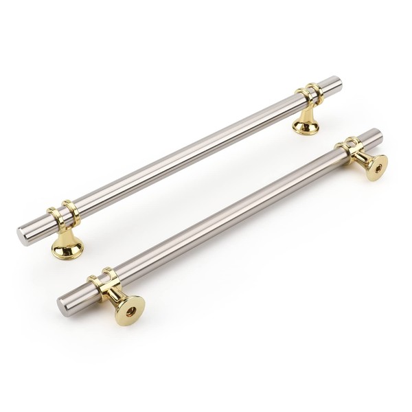 Rergy 10 Pack Cabinet Pulls Brushed Nickel Cabinet Handles Solid