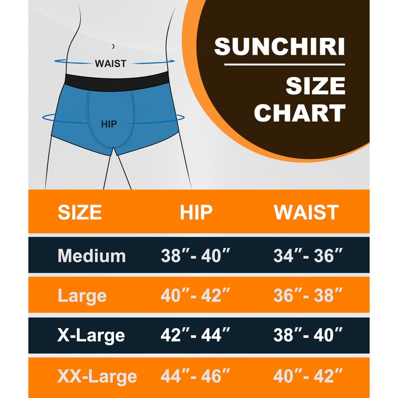 SUNCHIRI Men's Incontinence Underwear, 150 ML Absorbency Washable and Reusable
