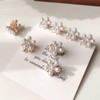 Hair Clip, Mini Set of 12, Flower Hair Ornament, Pearl,