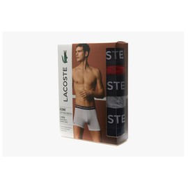 Lacoste Men’s Cotton Stretch Big Croc Print Trunks, 3-pack