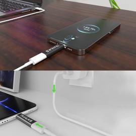 TRANLIKS 2 Pack Adapter Lighting to USB C, Lighting (Female) to USB Type-C (Male) Adapter Only for Charging (Not for Headphones, Data Transfer Not Supported) - Black