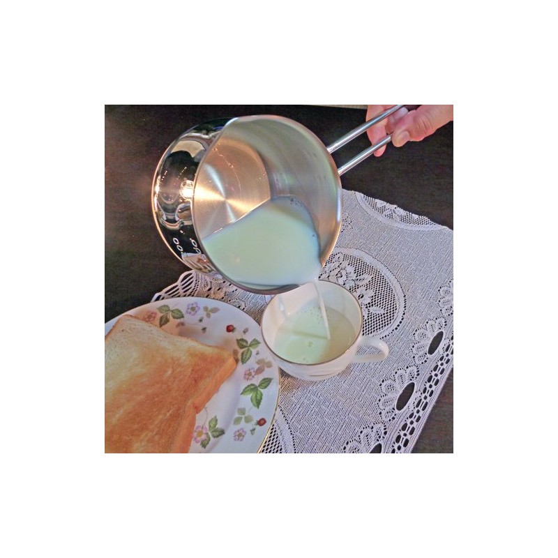 Takekoshi 18-8 Milk Pan 1000cc Scale Wire Handle