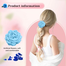 Hair Clip Flower Multicoloured, Rose Flowers Hair Clips, Hair Clip Flower Multicoloured, Large Flower-Shaped Claw Clips, Flower Hair Clip for Thick Hair, Colourful Flower Hair Accessories for Women