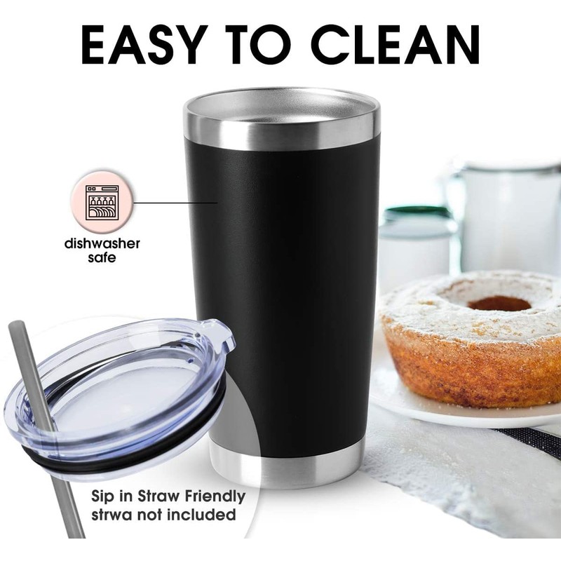 HASLE OUTFITTERS 20oz Tumblers Stainless Steel Mugs with Lid Double