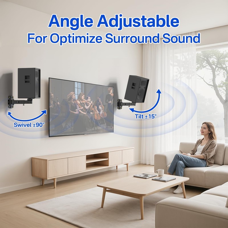 Rimous Heavy Duty Speaker Mounts for PA Speaker Wall Mount