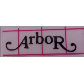 Arbor Guitar Headstock Vinyl Cut Decal Sticker Logo For Guitar Restoration - White