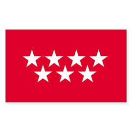 CafePress Madrid Flag Rectangle Sticker Rectangle Bumper Sticker Car Decal