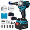 1/2 Inch Cordless Impact Wrench, Torque 258ft-lbs(350N.m), 3500 RPM, 36V
