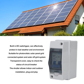 DC Disconnect Switch, Reliable DC Component Multiple Protection, IP65 Waterproof Protective Transparent Cover, 40a 1000V for PV Solar Panel Connection System
