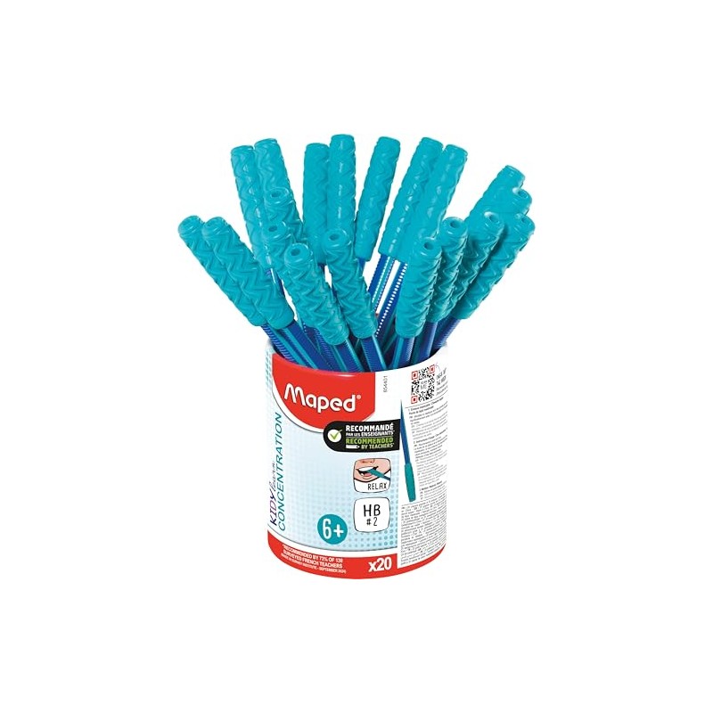 Maped Kidy Learn Concentration - 20 Ergonomic Graphite Pencils with