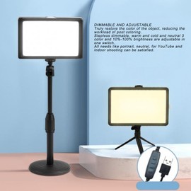 RGB Camera Video Light, Stepless Dimmable Portable LED Camera Light with RGB Filter, USB Powered RGB Photography Video Lighting Soft Light for DSLR Camera, Indoor Shooting