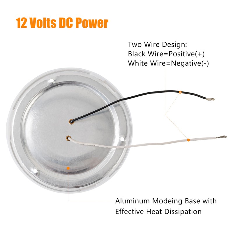 RVsmattly 8 Pack DC12V RV Interior Lights,4.5in Led Puck Light,Surface