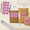 Baiinjiene 300 Pcs Fragile Stickers for Shipping, Pink Handle with