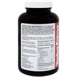 Yerba Prima Psyllium Husks Caps Dietary Fiber 625 mg, 180 Capsules - US SELLER