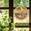 Western Dinosaur Stained Glass Window Hanging Suncatcher, Prehistoric Dino Fossils