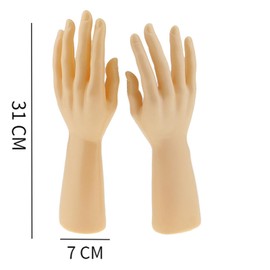 Sharplace 1 Pair Mannequin Hands for Jewellery Organiser, Jewellery Stand, Stand for Bracelets & Watches, Jewellery Cabinet Organiser for Watch, Glove, Jewellery, Skin