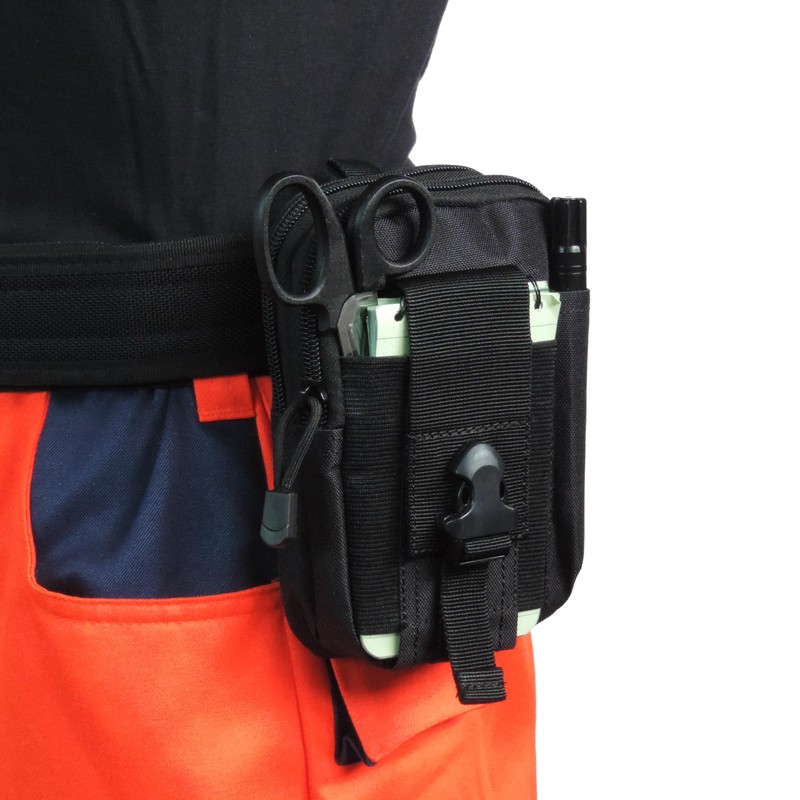 TacFirst Molle Bag T195 Belt Bag EDC Pouch Organiser (Black,
