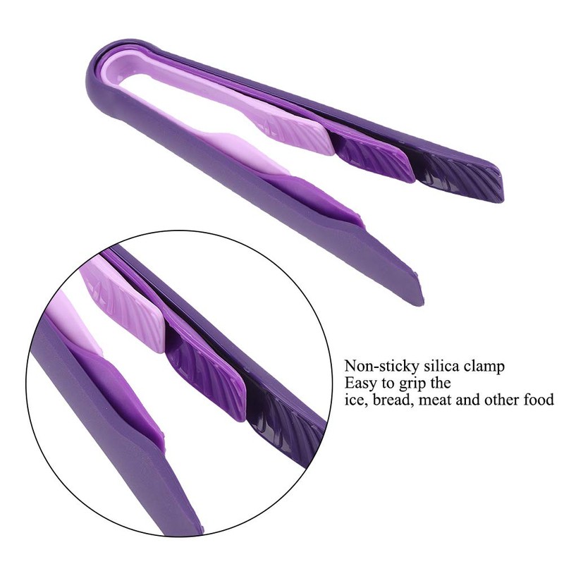 3-Piece Plastic Kitchen Tongs, 6, 8, 10 Inch, Non-Slip Mini
