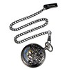 TREEWETO Unisex Pocket Watch with Chain Analogue Hand Winding Double
