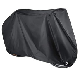 Enkarl Bicycle Cover, Cycle Cover, Waterproof, Thick, 210D Ox, 50+ UV Protection, Windproof, Lock Hole, Fits Up to 20 inches, Storage Bag Included (Kids Car, Black)