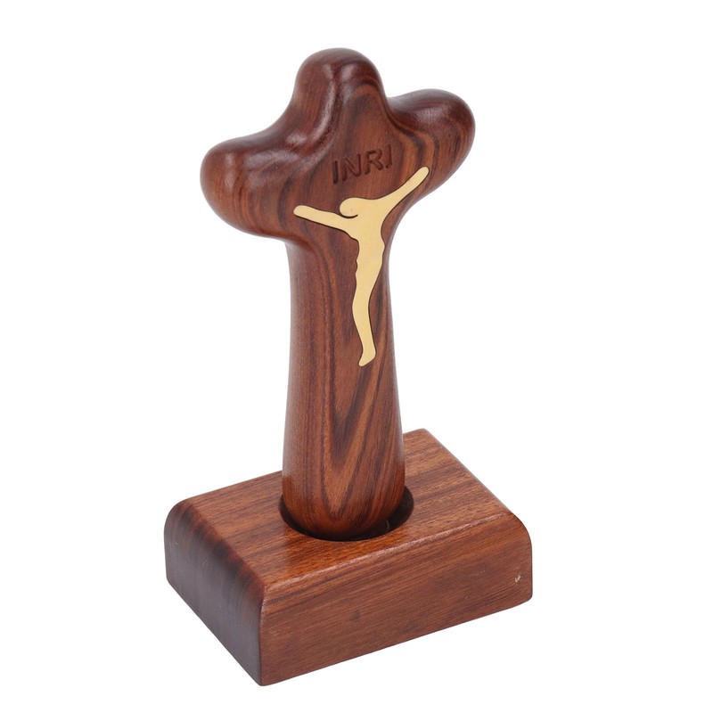 Wood Baptism Crosses Natural Texture Magnetic Standing Exquisite Polishing Carved