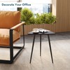 SAYGOER Black Side Table Small Triangle End Table Modern Narrow