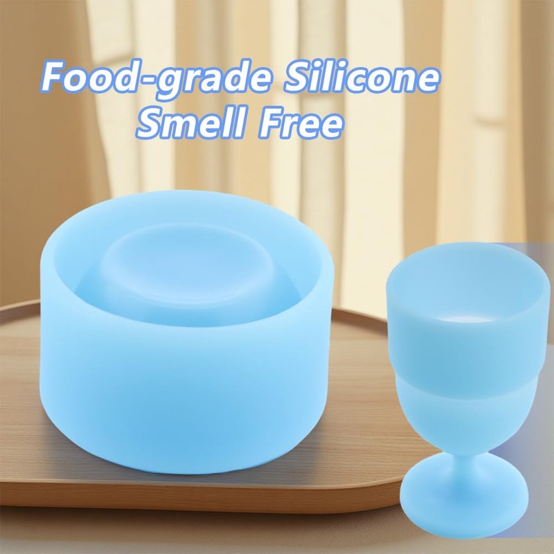 TWZKXC Portable Collapsible Silicone Wine Glasses Travel Camp Wine Glasses
