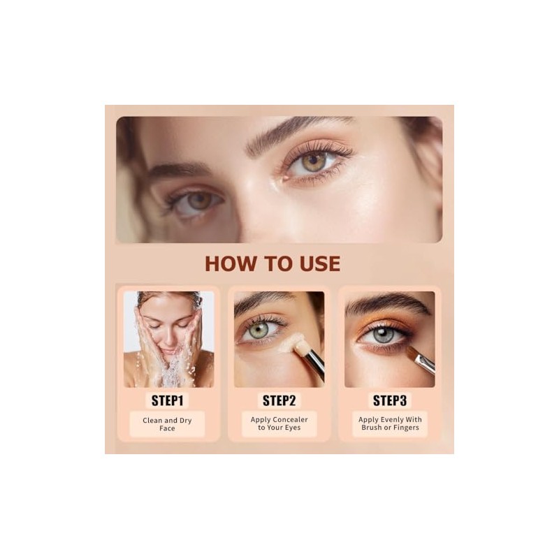 Corrector Impermeable, Cubre Tatuajes, Manchas, Cicatrices y Ojeras, Base de