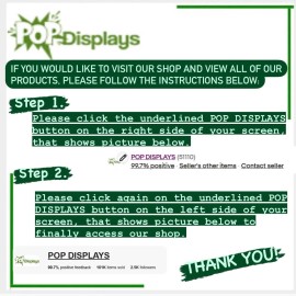 POP DISPLAYS  BLACK ABS POPDISPLAYS  SAMPLE 1/8" X 1.5" X 1.5"