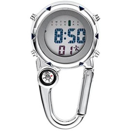 Carabiner Watch, Multifunctional Luminous Clip on Carabiner Watch Mini Quartz Watch Compass, Clip On Luminous Multifunctional Carabiner Watch for Outdoor Climbing Activities