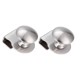 Hicello 2PCS Glass Door Pull Handle/Clamp/Clips for Glass 5-8mm Showcase Furniture Glass Cabinets Drawer Pull Knobs