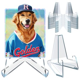 20 Pack Card Display Stand, Acrylic Easel Card Display, Sports Card Holder Stand, Graded Psa Card Display, Trading Baseball Card Stand, Card Holder Display, Tarot Coin Sports Card Stand (2.1Inch)