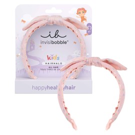 Invisibobble Hairhalo Kids x1 Girls Pink Bow Headband - Girls Adjustable Shape Headband for Baby Girls with Strong Hold but Very Comfortable