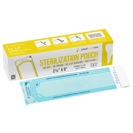 200 bolsas de esterilización de 2,25 x 9 mm, esterilizadoras para esterilizar instrumentos médicos dentales y herramientas de limpieza