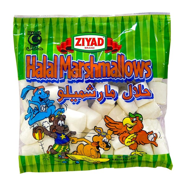 Ziyad Gourmet Halal, Full Size, Marshmallows, Pork-Free, Egg-Free, Dairy-Free, Gluten-Free, Perfect for Holidays and S’mores! 8.80 oz Pack of 24