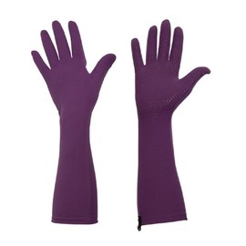 Foxgloves Elbow Length Gardening Gloves with Grips Elle Grip Gloves (Iris Purple, Medium)