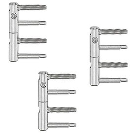 Gedotec Door Hinge 2-Piece Drill-in Tape Room Door Hinge 3-DIM Adjustable for Wooden Interior Doors | Tape Rollers Diameter 15 mm | Band Height 92 mm | Hinge 11R 15-000 | Pack of 3 - Renovation Hinges