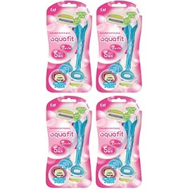 Kai Corporation KAI AquaFit Women's Disposable Razors, Pack of 2 x 4
