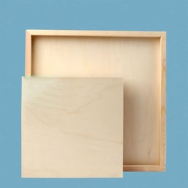 Elements of Art Wood Canvas Panel, 1 Piece of 12x12 Inch Birch Wood Paint Panel Board, Studio 3/4'' Deep, Cradled Wooden Painting Panel for Pouring Art, Crafts Paint, Mixed-Media Oils, Acrylics, Encaustic