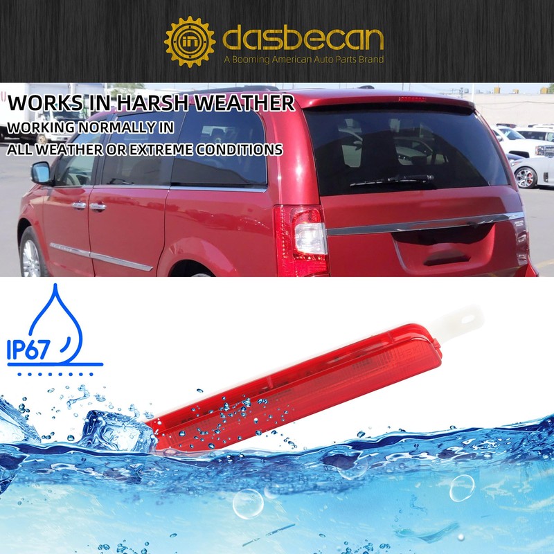 Dasbecan LED 3rd Third Brake Light Center High Mount Stop