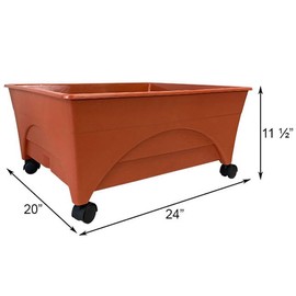 Emsco City Pickers Raised Planter Beds, Terra Cotta Colored, Pack of 2