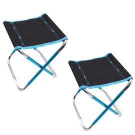 ZONADAH 2 Pack Camping Chairs Portable Folding Folding Stool Black Lightweight 7075 High Quality Aluminum Alloy Oxford Outdoor Seat Camping Fishing Hiking Travel