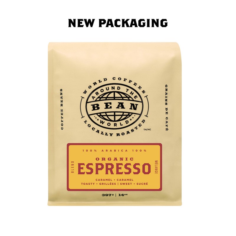 Bean Around The World Coffees Organic Espresso Coffee, 340g, 12