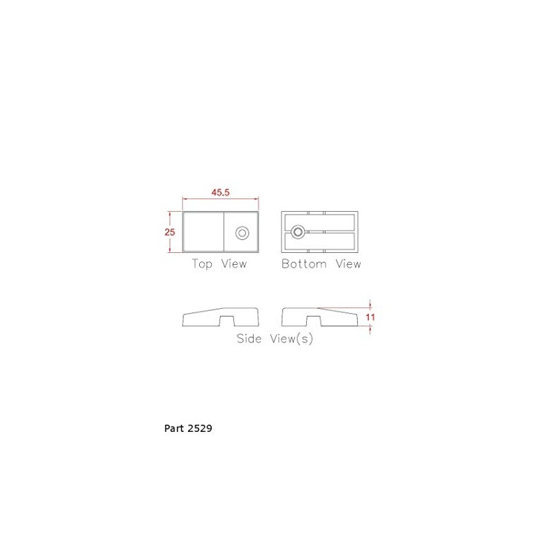 Upvc Run Up Riser Block White Window or Doors 11mm
