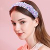 Tihebax Purple Headbands for Girls Women Non Slip Glitter Sequins