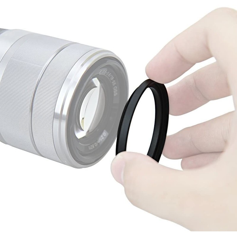 NinoLite 62mm to 55mm Step Down Ring for Camera Lens