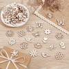 GOMAKERER 150 Pcs 15 Styles Unfinished Wood Cutouts, Bird Flower
