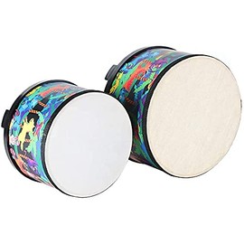 Floor drum, bongotom drum, drum that can be used without drumsticks, 8 inch early education percussion drum for children, with 2 mallets, suitable as early childhood education instrument